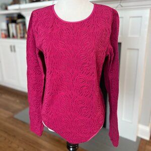 Babaton Shapelace Crew Longsleeve Bodysuit in Bold Fuchsia, Size XL